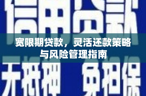 广陵宽限期贷款，灵活还款策略与风险管理指南