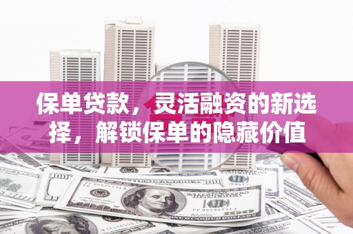 广陵保单贷款，灵活融资的新选择，解锁保单的隐藏价值