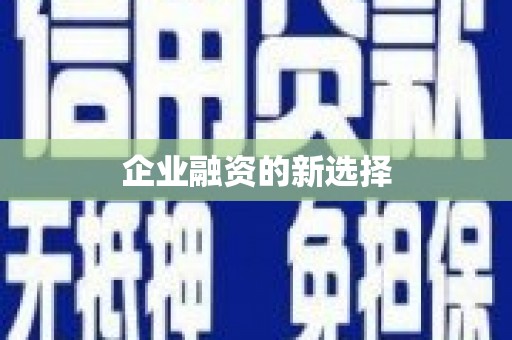 广陵企业融资的新选择