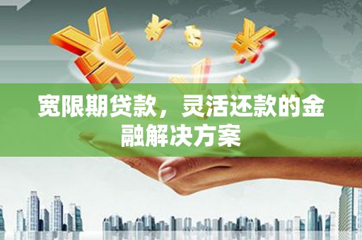 广陵宽限期贷款，灵活还款的金融解决方案
