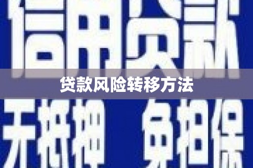 广陵贷款风险转移方法