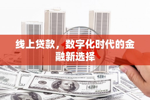 广陵线上贷款，数字化时代的金融新选择