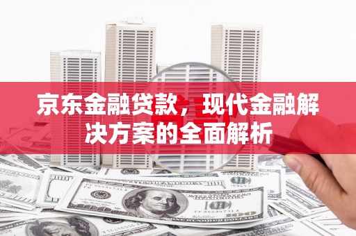 广陵京东金融贷款，现代金融解决方案的全面解析