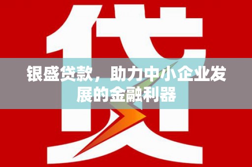 广陵银盛贷款，助力中小企业发展的金融利器