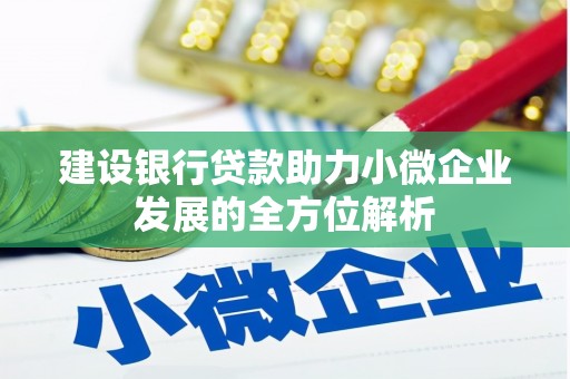 广陵建设银行贷款助力小微企业发展的全方位解析