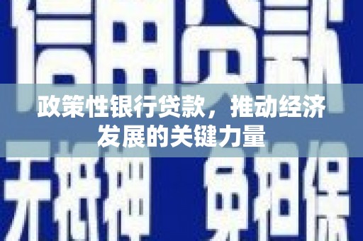 广陵政策性银行贷款，推动经济发展的关键力量