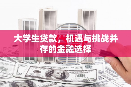 广陵大学生贷款，机遇与挑战并存的金融选择
