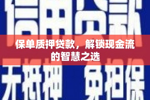 广陵保单质押贷款，解锁现金流的智慧之选