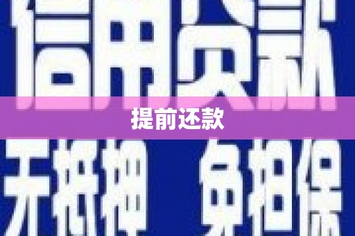 广陵提前还款