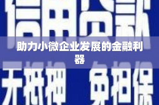 广陵助力小微企业发展的金融利器