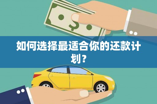 广陵如何选择最适合你的还款计划？
