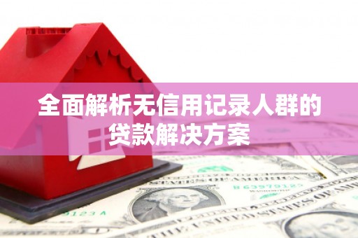 广陵全面解析无信用记录人群的贷款解决方案